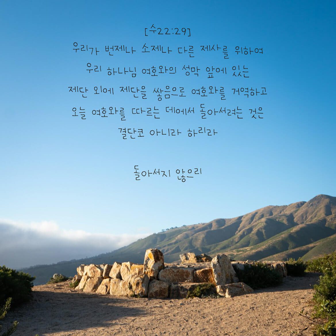 돌아서지 않으리